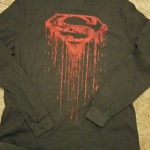 Superman Long sleeved thermal graphic tee